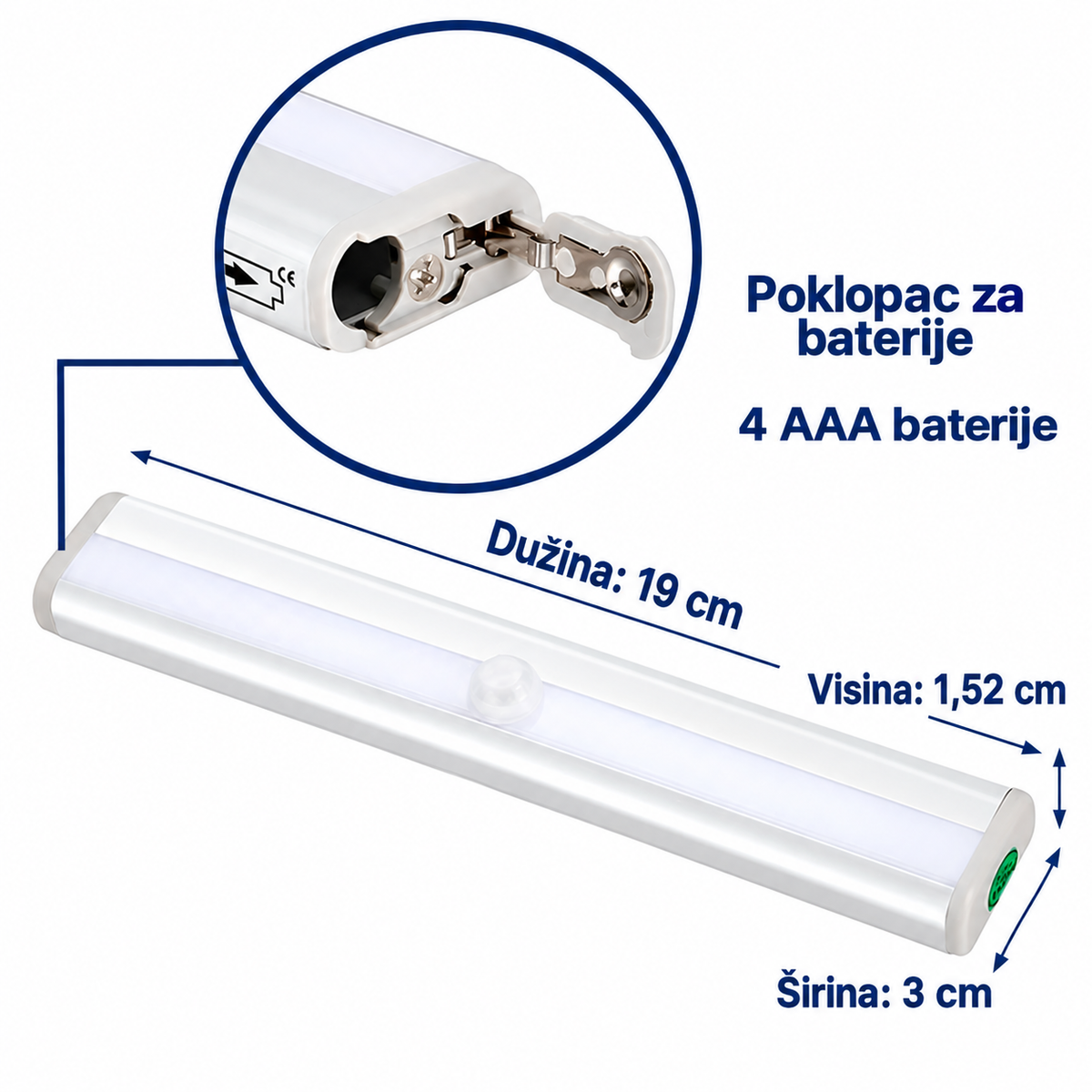 Bežično LED svetlo sa senzorom pokreta