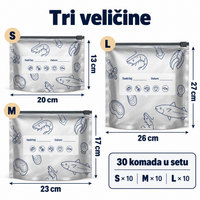 Višekratne aluminijumske kese za hranu (set od 30 kesa)