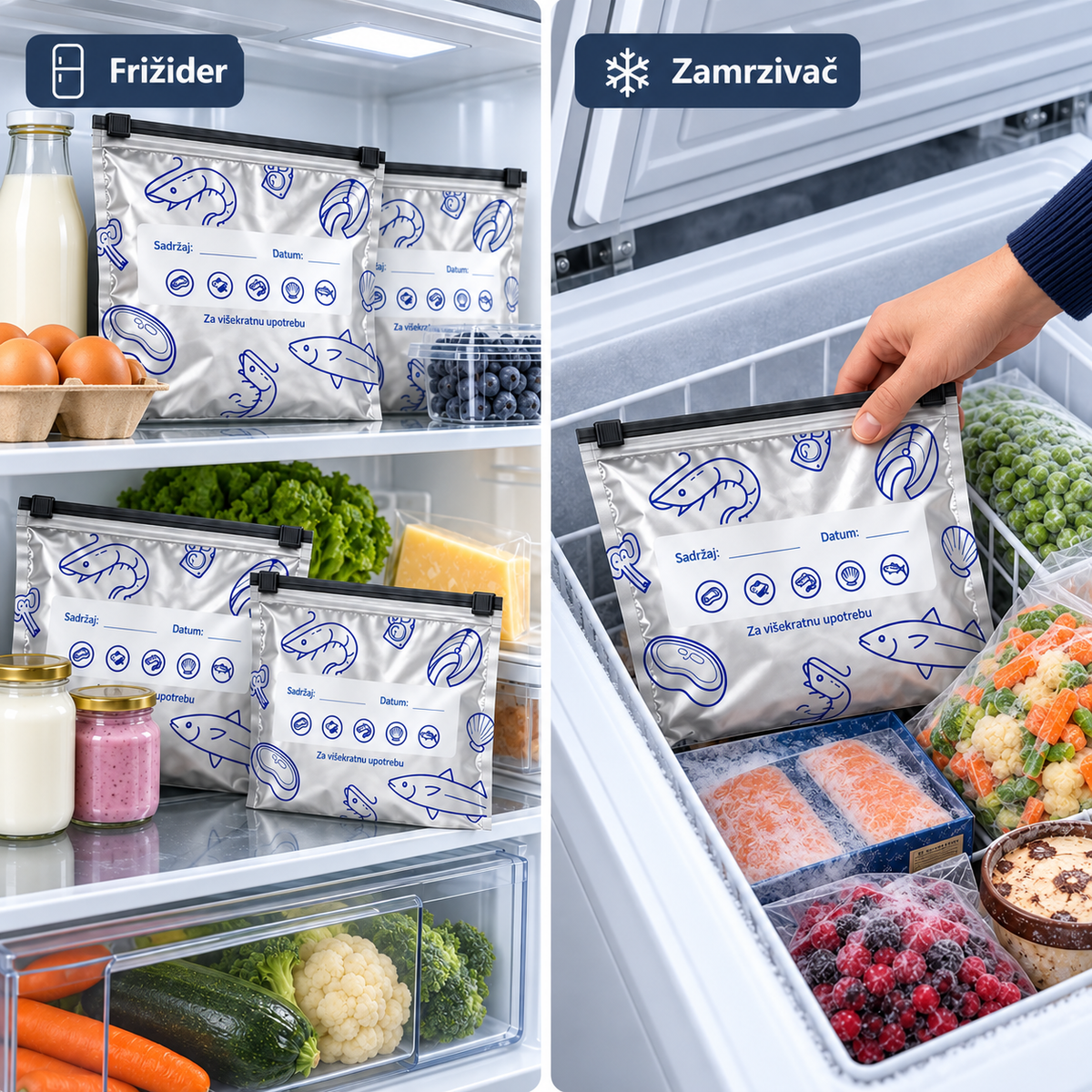Višekratne aluminijumske kese za hranu (set od 30 kesa)